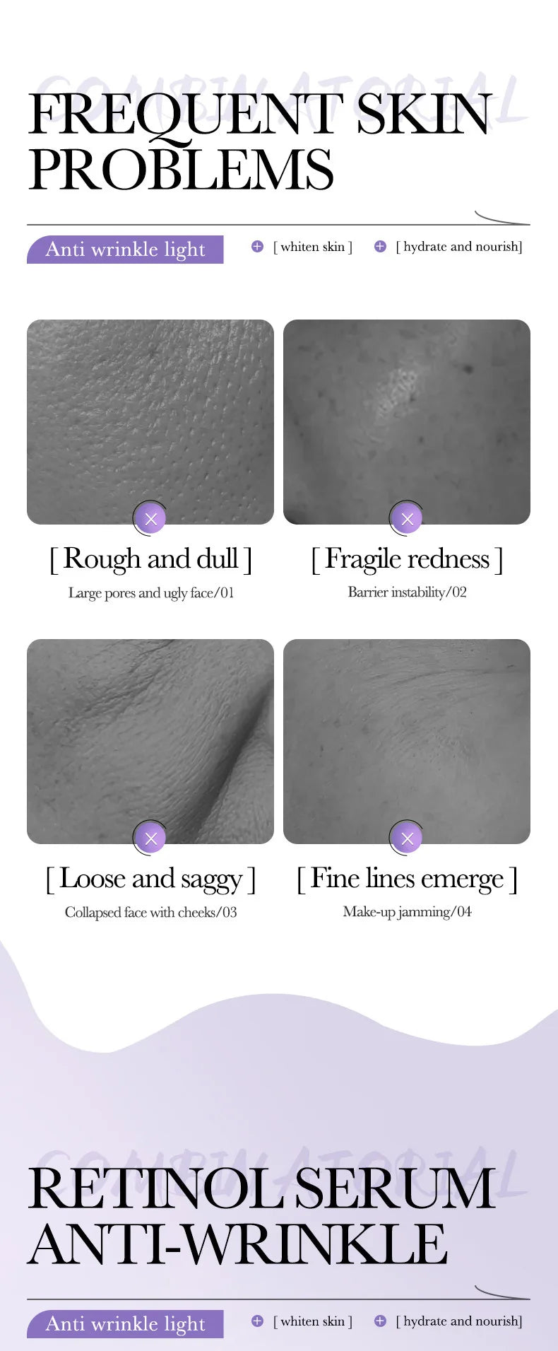 3pcs BIOAQUA Vitamin C Retinol Hyaluronic Acid Serum Face Moisturizing Anti Wrinkle Whitening Facial Essence Skin Care Products